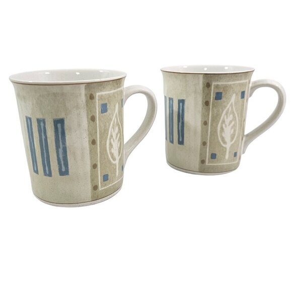 Mikasa Casual Classics Country Quilt HG284 14 Oz Porcelain Mug Cup – Set of 2 - Picture 2 of 16
